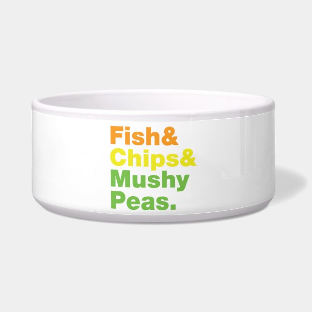 Fish & Chips & Mushy Peas. Bowl (Front)