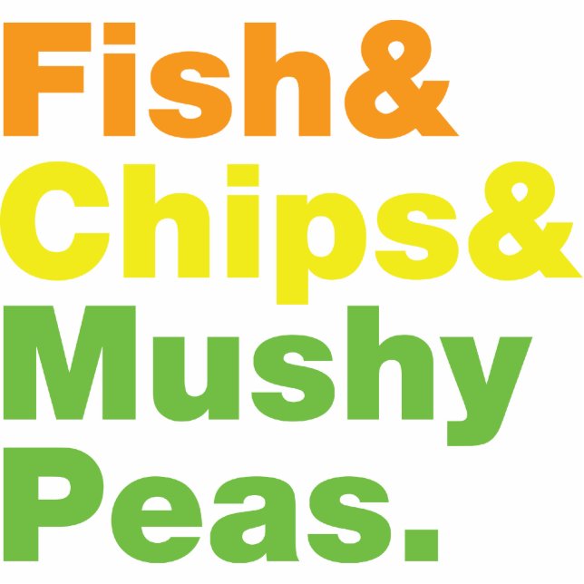 Fish & Chips & Mushy Peas. Statuette (Front)