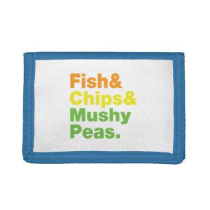 Fish & Chips & Mushy Peas. Trifold Wallet