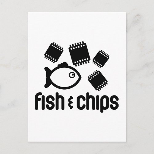 Fish  Chips Postcard