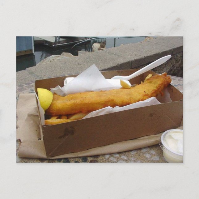 Fish Chips Postcard (Front)