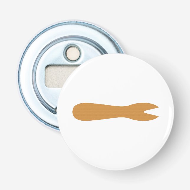 Fish & Chips Shop Wooden Fork Bottle Opener (Front)