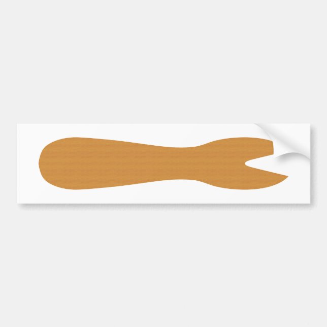 Fish & Chips Shop Wooden Fork Bumper Sticker (Front)