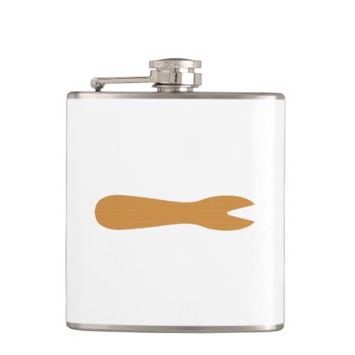 Fish  Chips Shop Wooden Fork Flask