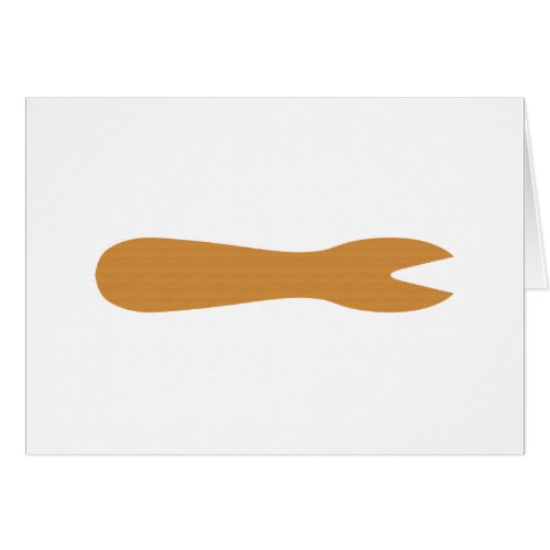 Fish  Chips Shop Wooden Fork Greeting Card