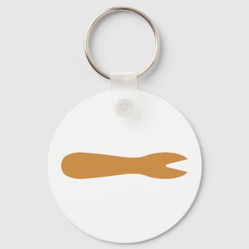 Fish  Chips Shop Wooden Fork Keychain