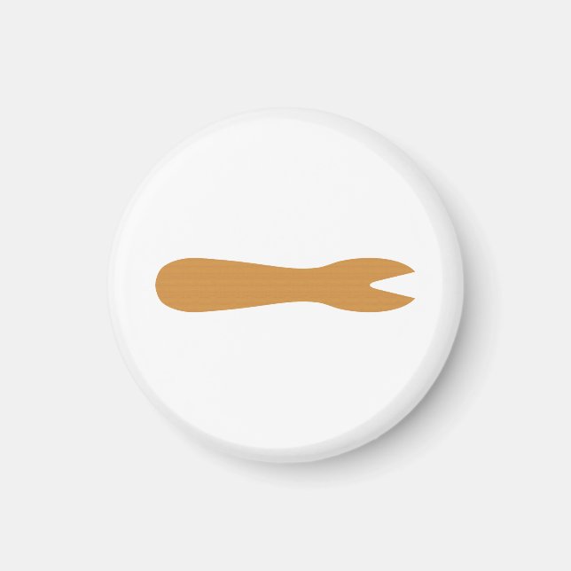 Fish & Chips Shop Wooden Fork Magnet (Front)