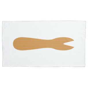 Fish & Chips Shop Wooden Fork Pillow Case