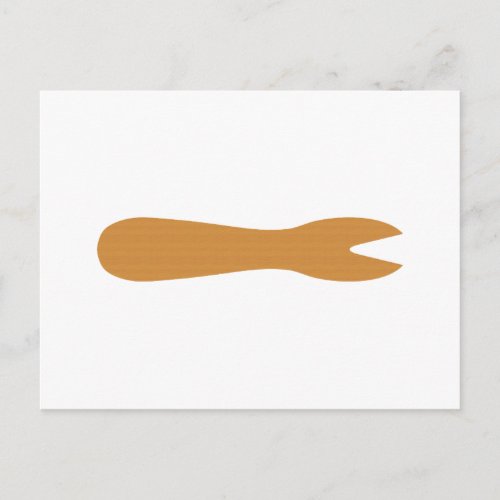 Fish  Chips Shop Wooden Fork Postcard