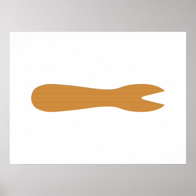 Fish & Chips Shop Wooden Fork Poster (Front)
