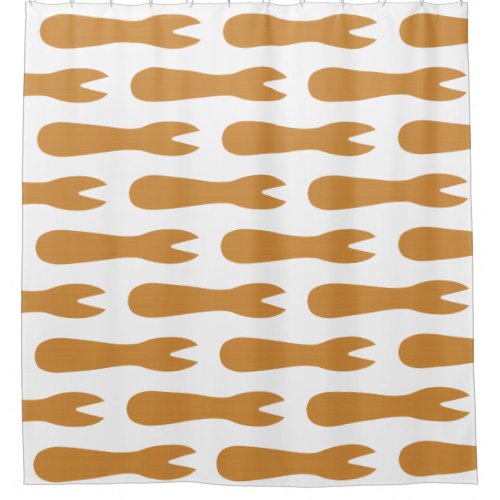 Fish  Chips Shop Wooden Fork Shower Curtain