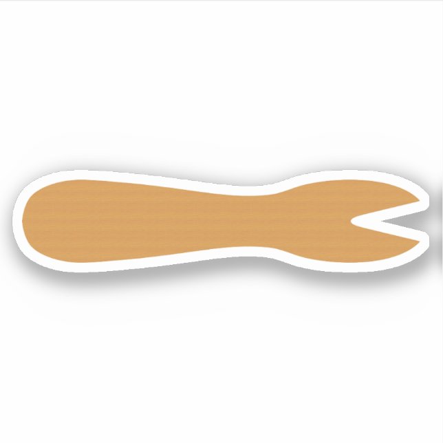 Fish & Chips Shop Wooden Fork Sticker (Front)