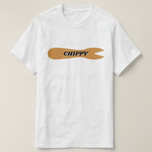 Fish  Chips Shop Wooden Fork T_Shirt