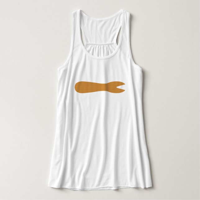 Fish & Chips Shop Wooden Fork Tank Top (Design Front)