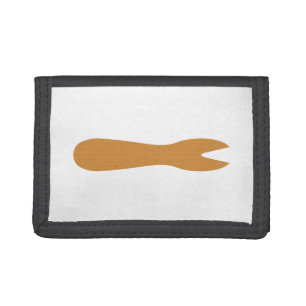 Fish & Chips Shop Wooden Fork Tri-fold Wallet