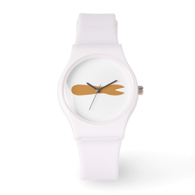 Fish & Chips Shop Wooden Fork Watch (Front)