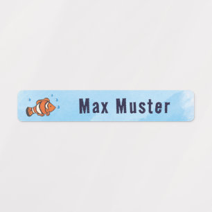 fish - clownfish - hand painting 96 narrow kids' labels