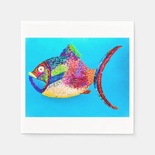 Fish Cocktail Napkin (Front)