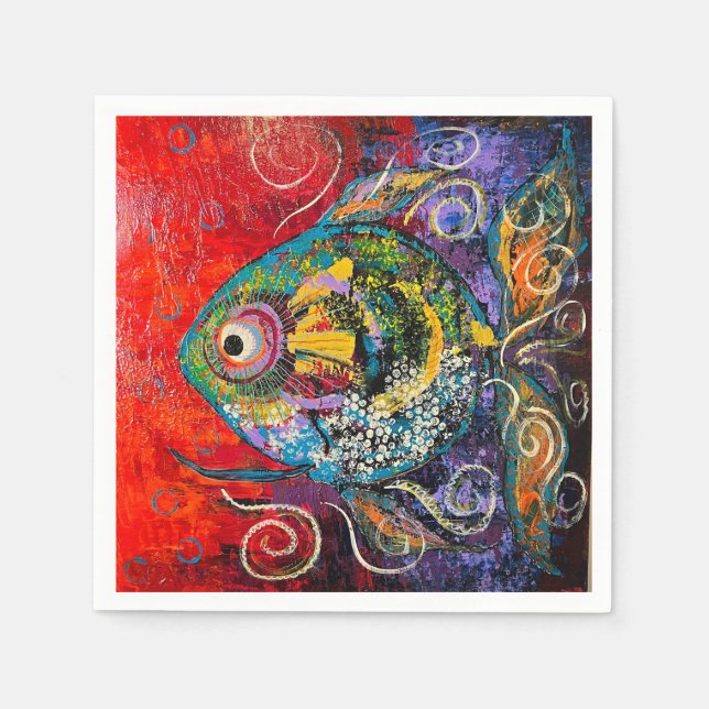 Fish Cocktail Napkins (Front)