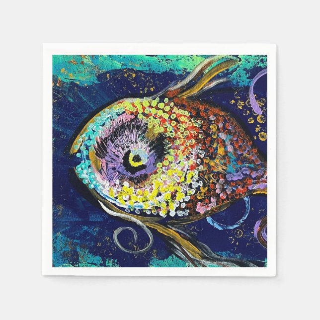 Fish Cocktail Napkins (Front)