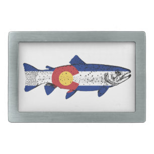 Fish Colorado Rectangular Belt Buckle