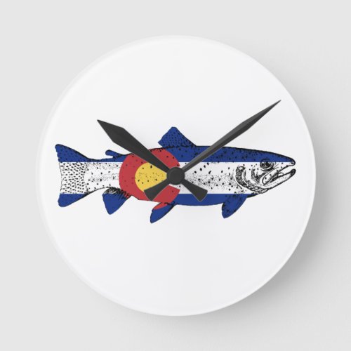 Fish Colorado Round Clock