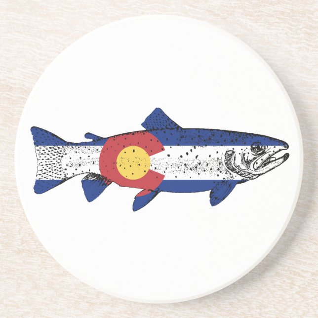 Fish Colorado Sandstone Coaster (Front)