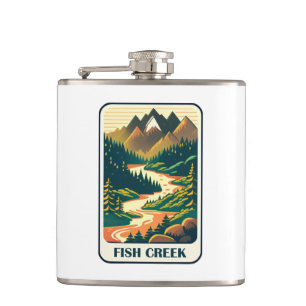Fish Creek Oregon Colors Flask