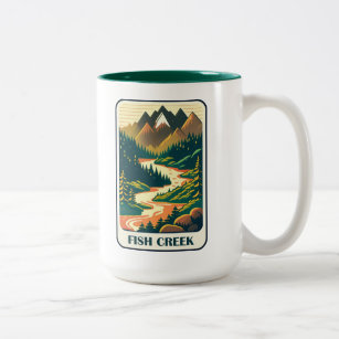 Fish Creek Oregon Colors Two-Tone Coffee Mug