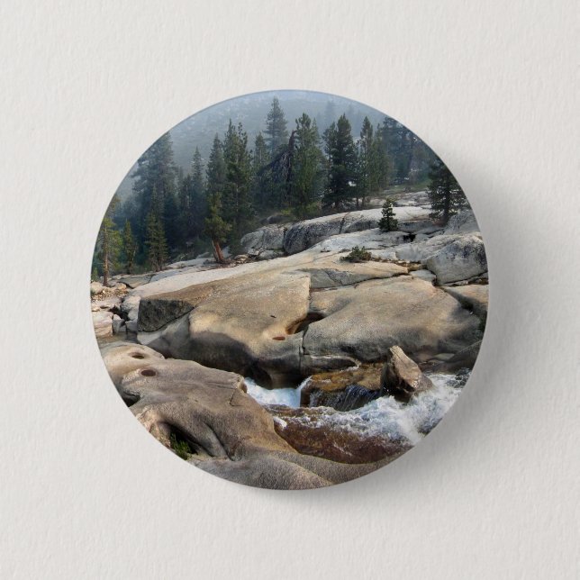 Fish Creek Waterfalls in Cascade Valley - Sierra Button (Front)