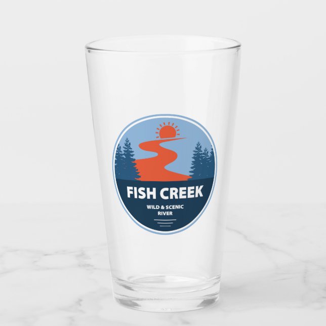 Fish Creek Wild And Scenic River Oregon Glass (Front)