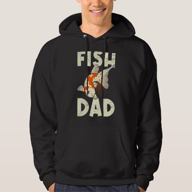 Fish Daddy Koi Dad Koi Pond Hoodie (Front)