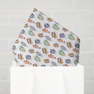 Fish Decoupage Tissue Paper, Marine Life Paper