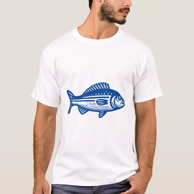 Fish - Deep Blue T-Shirt (Front)