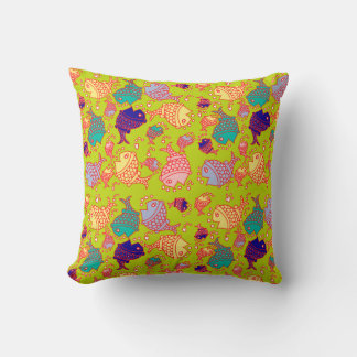 Fish design throw pillow
