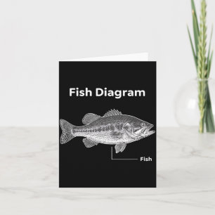 Fish diagram fishing bass diagram angler card
