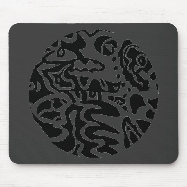 "Fish Disk" Abstract Mouse Pad (Front)