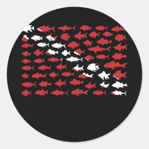 Fish Dive for Scuba Diver Fish lover  Classic Round Sticker
