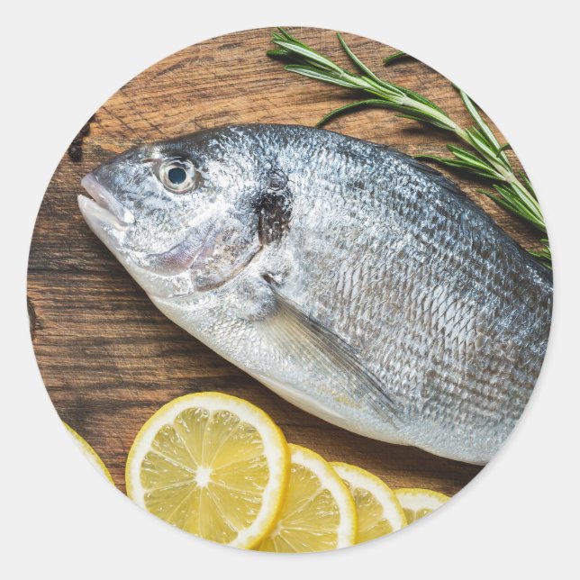Fish Dorado Classic Round Sticker (Front)