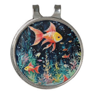 Fish Dreamland, aquarium perfection, Golf Hat Clip