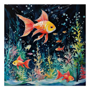 Fish Dreamland, aquarium perfection, Poster