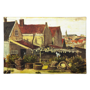 Fish Drying Barn by Vincent van Gogh Cloth Placemat