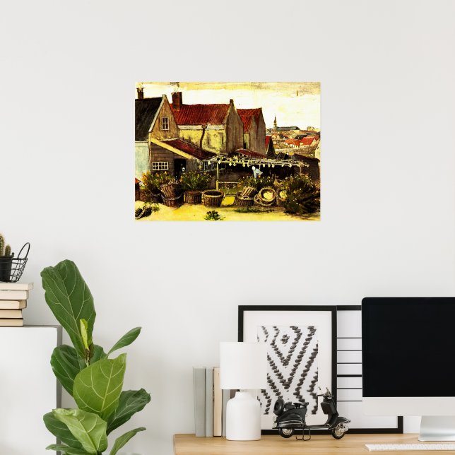 Fish Drying Barn by Vincent van Gogh Poster (Home Office)