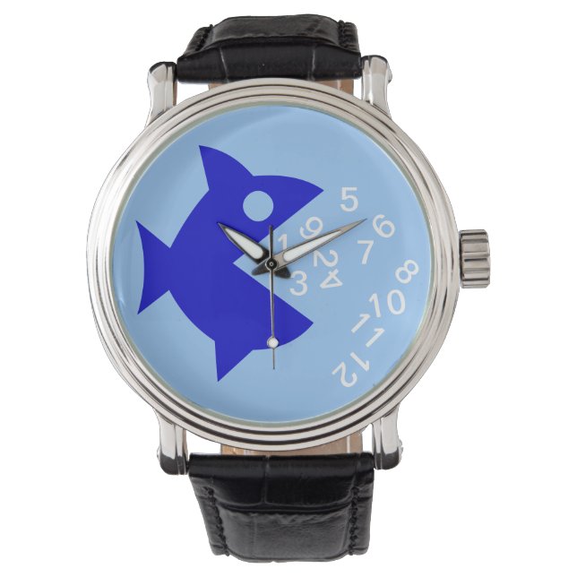 fish eating the numbers watch (Front)