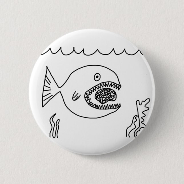 Fish Eats Brain Button (Front)
