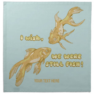 Fish evolution funny goldfish cloth napkin