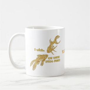 Fish evolution funny goldfish coffee mug