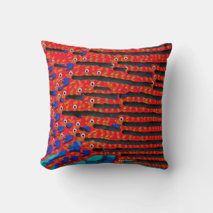 Fish Eye Abstract   Throw Pillow