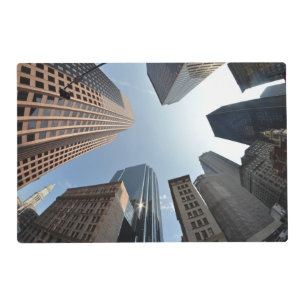 Fish-eye lens of building, Boston, US Placemat