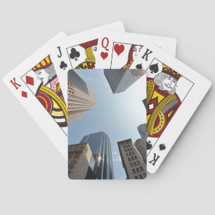Fish-eye lens of building, Boston, US Poker Cards